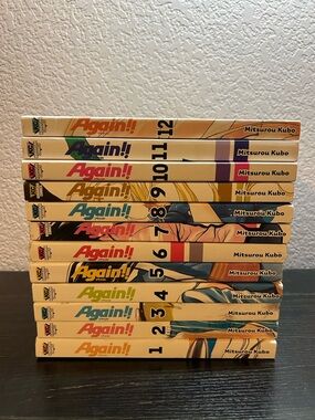 Again!!! Manga Lot:  Volume 1 through 12 English Mitsurou Kubo Paperback